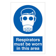 Respirators Must Be Worn In This Area Sign